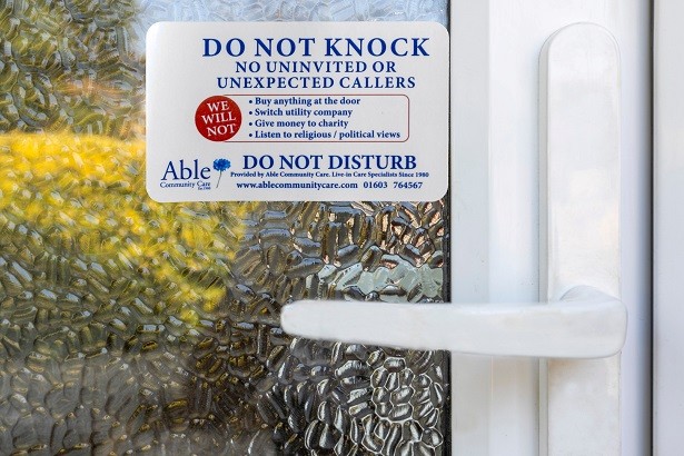 Do not knock sticker