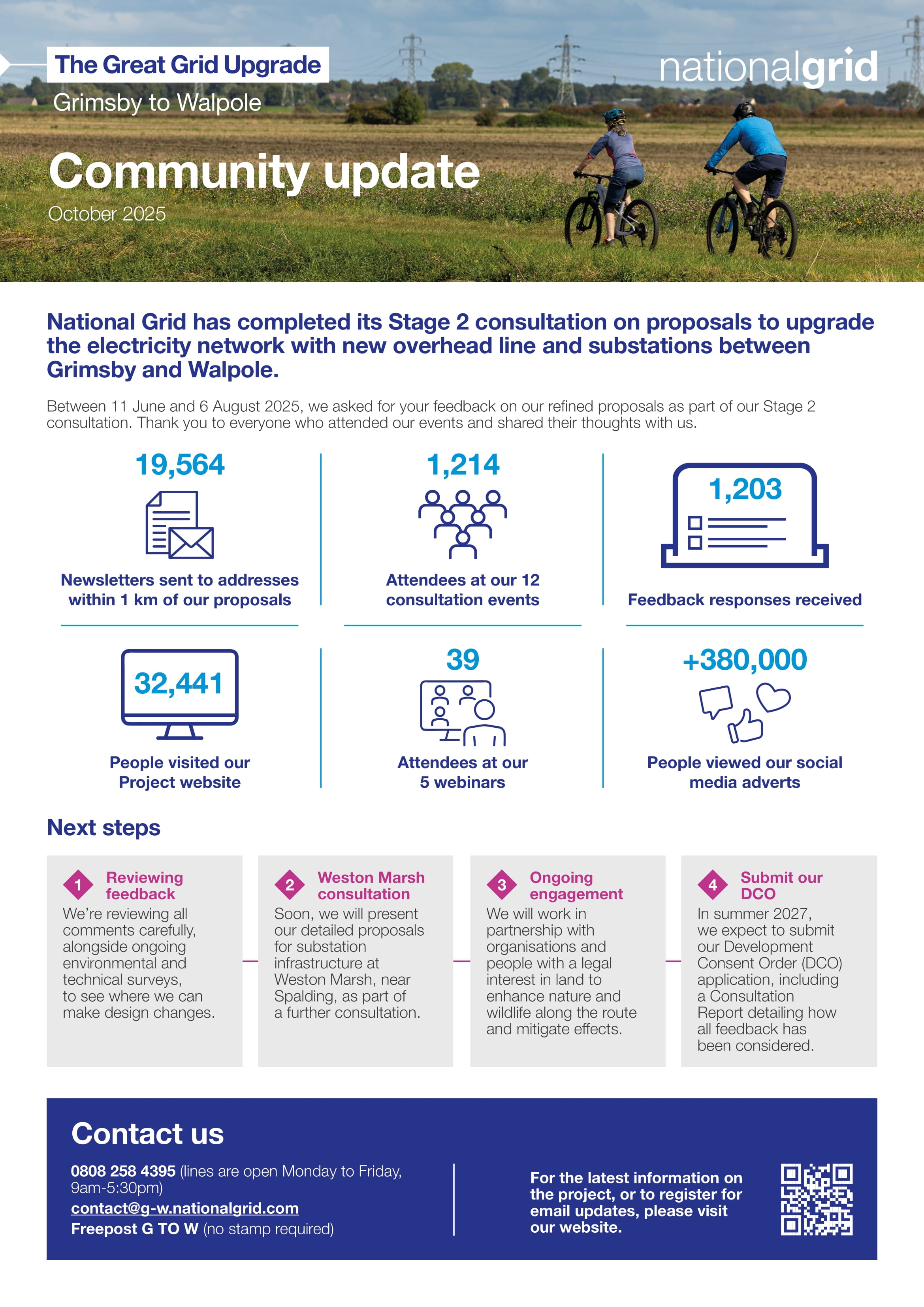 National grid grimsby to walpole community update Oct 2025